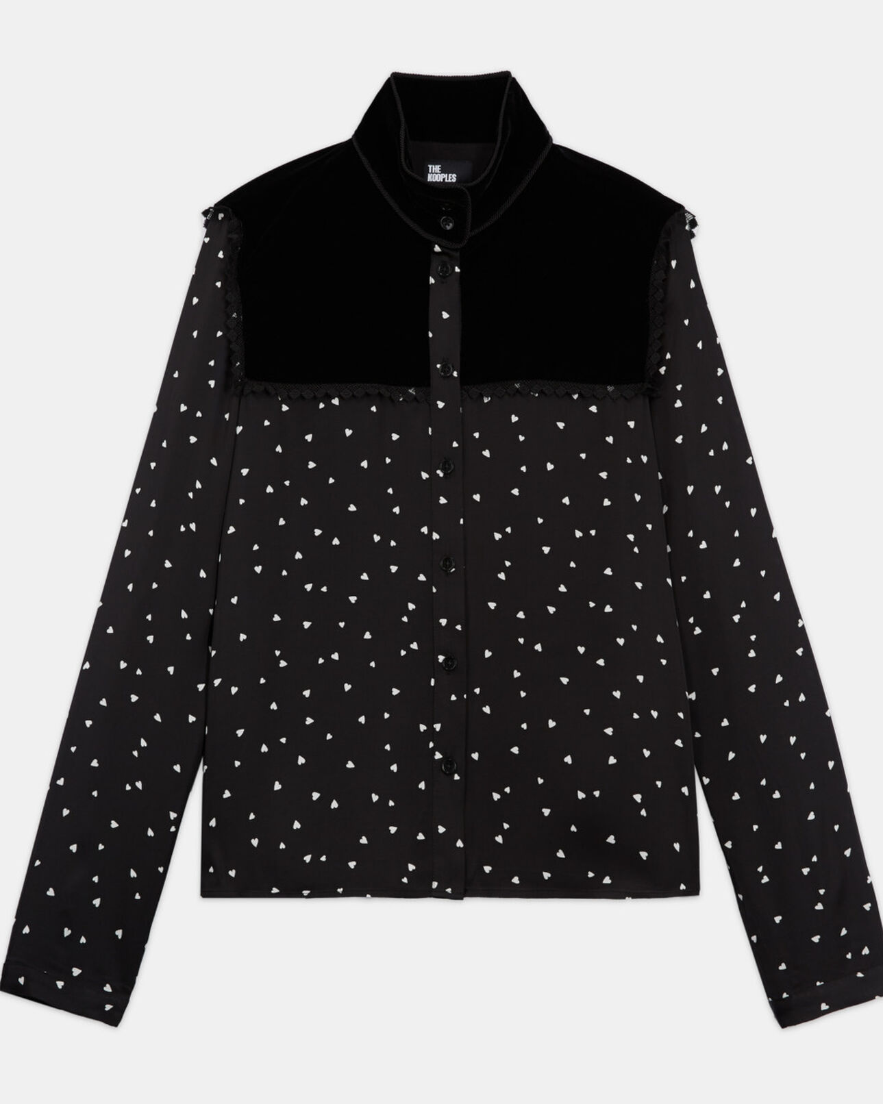 The Kooples DAMEN BLACK hemd mit print