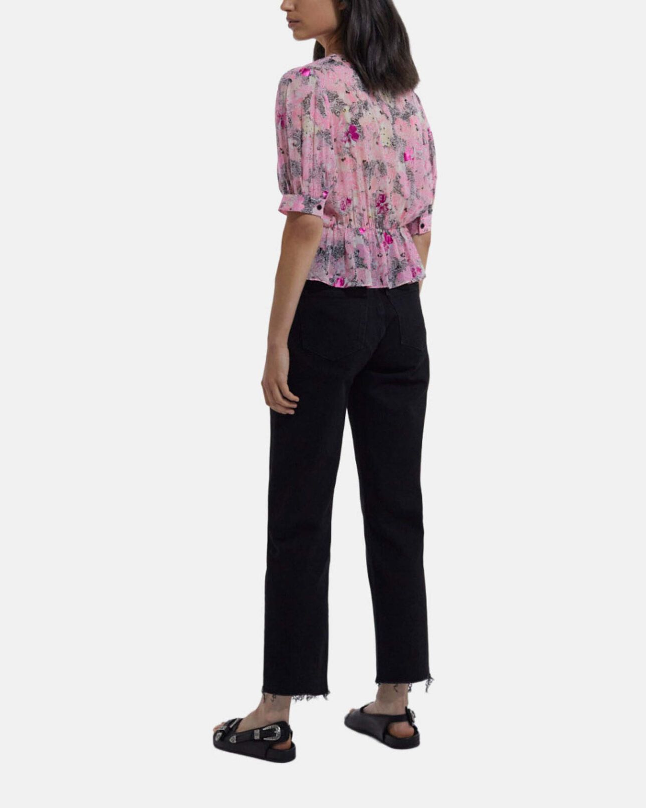 The Kooples FEMME PINK top fleurie