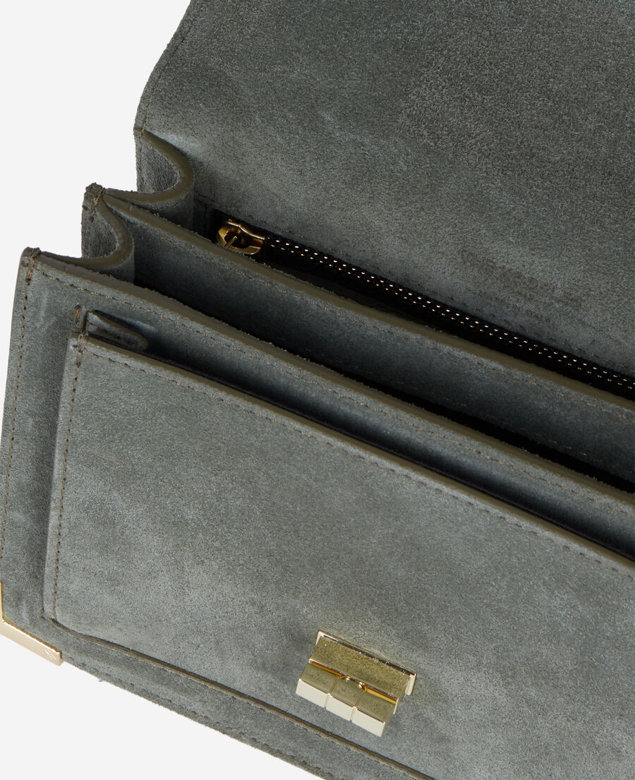 The Kooples F GREEN small emily bag in pine green leather