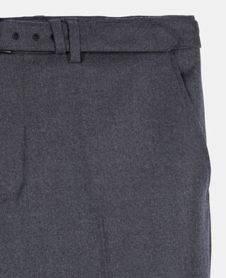 The Kooples H LIGHT GREY MEL/WHITE grey flannel suit trousers