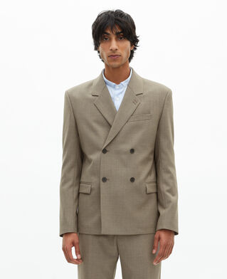 The Kooples H BEIGE MELANGE beige wool suit jacket