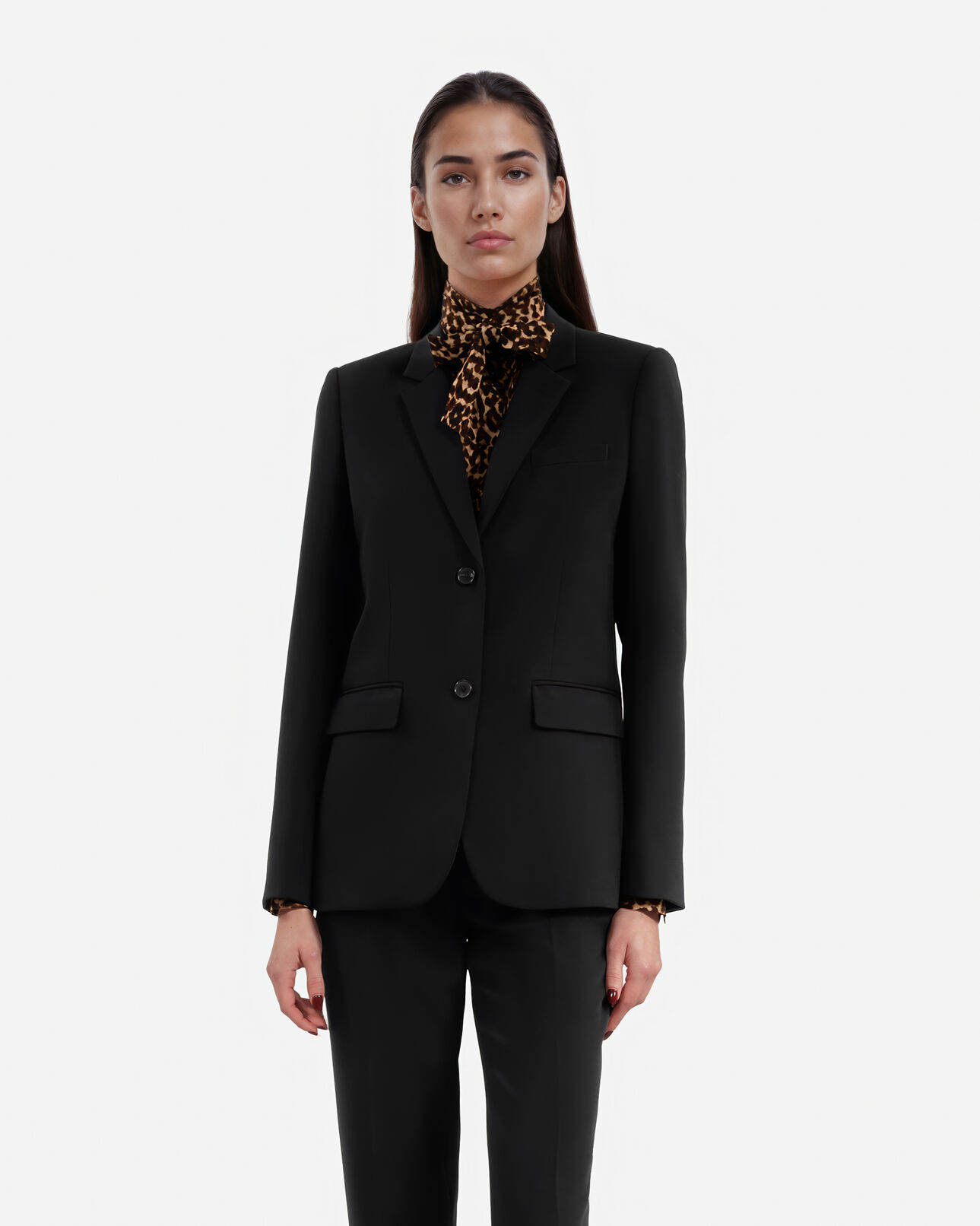 The Kooples MUJER BLACK chaqueta de traje de crepé negra