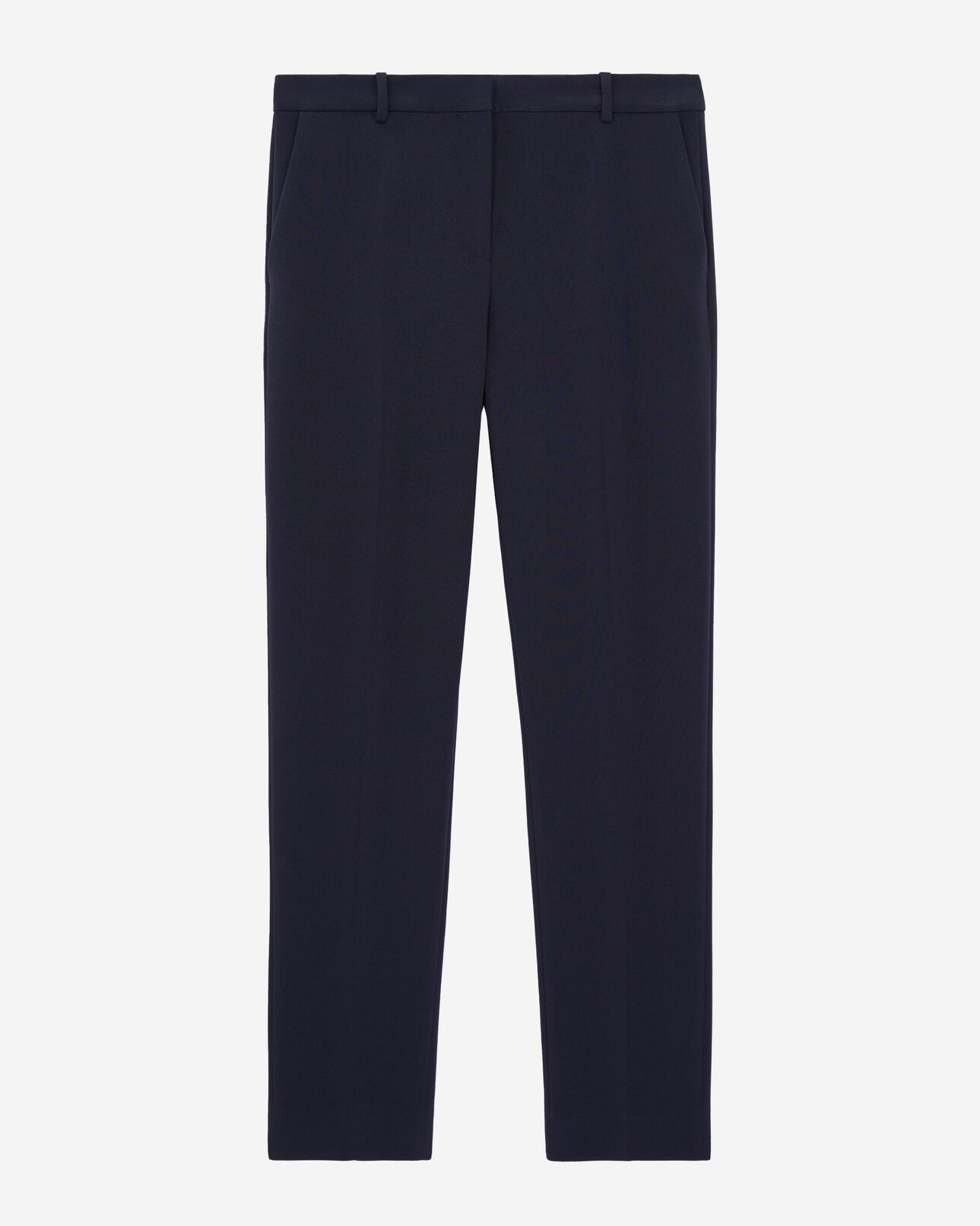 The Kooples DAMEN DARK NAVY marineblaue, maßgeschneiderte hose aus crêpe
