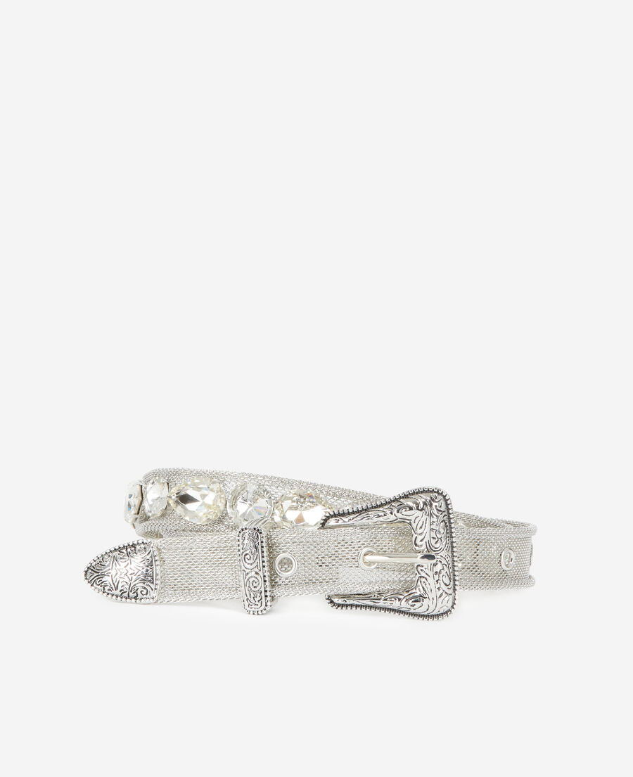 The Kooples WOMEN WHITE / SILVER gemstone belt with western-style belt