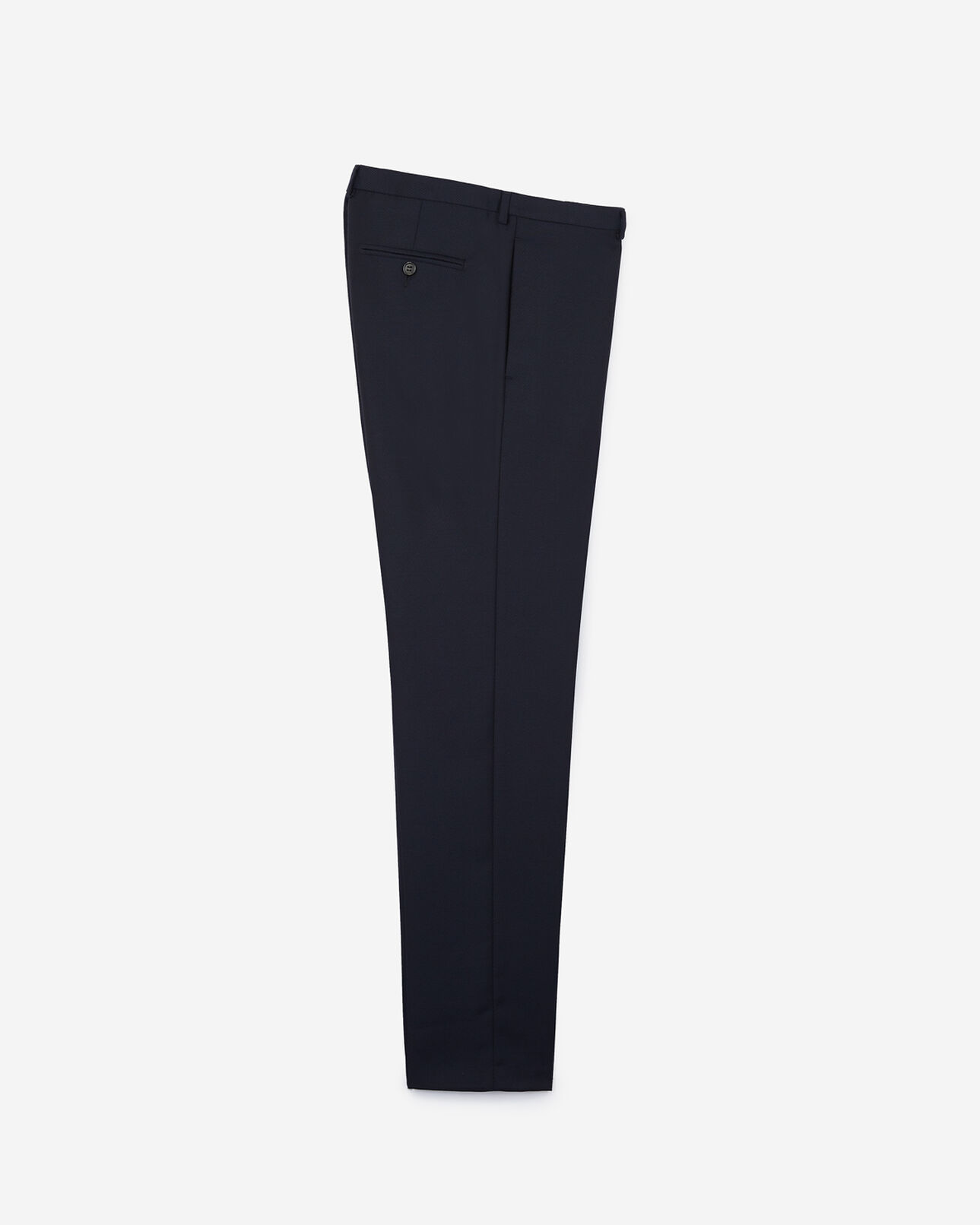 The Kooples HERREN DARK NAVY dunkelblaue anzughose aus wolle mit weißem punktemotiv