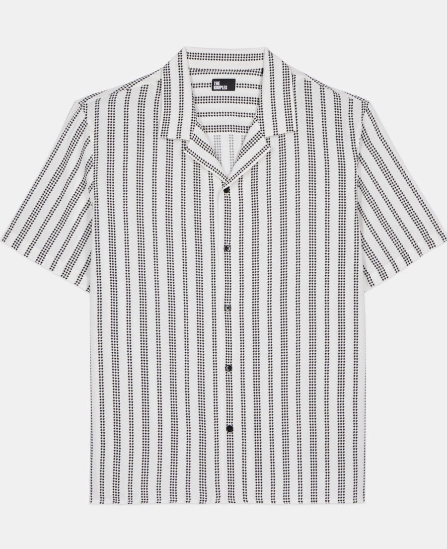 The Kooples H ECRU BLACK short-sleeved printed shirt