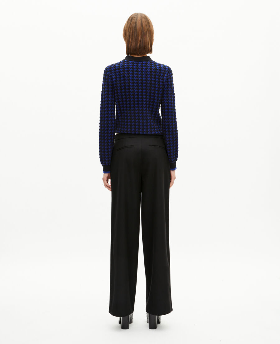 The Kooples WOMEN BLACK straight-leg pants with black bridge