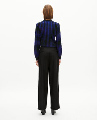 The Kooples WOMEN BLACK straight-leg pants with black bridge