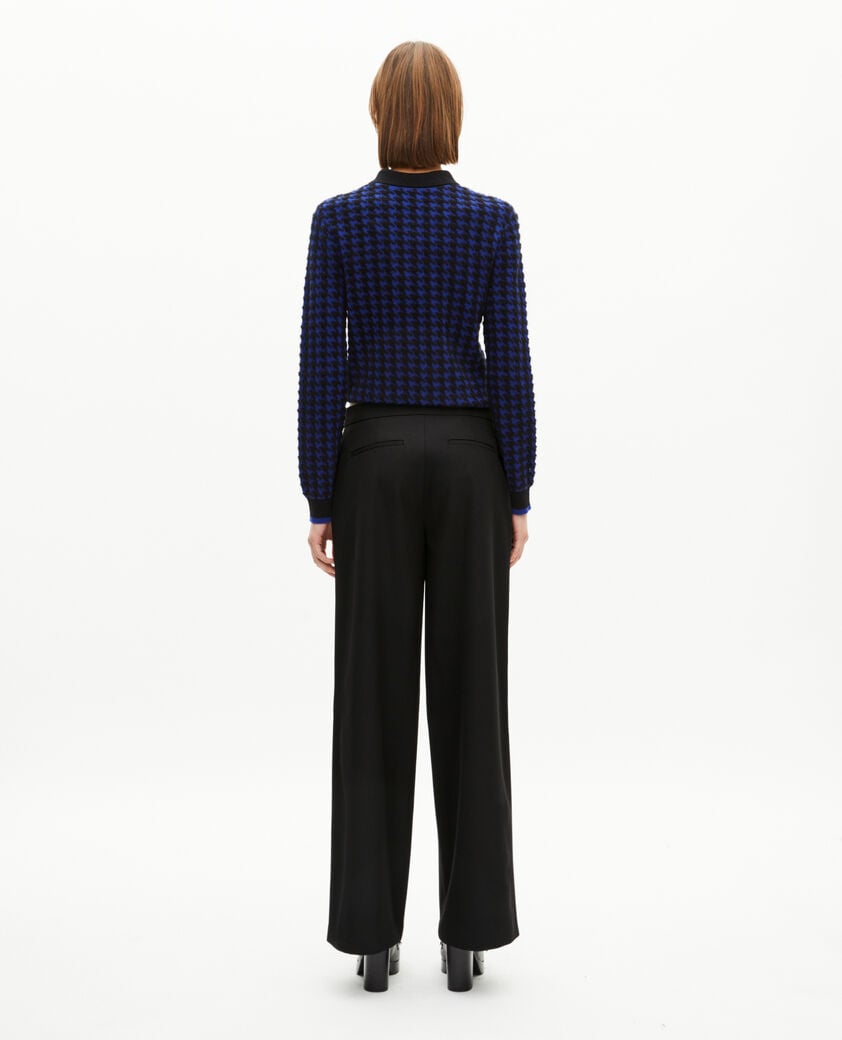 The Kooples FEMME BLACK pantalon droit à pont noir