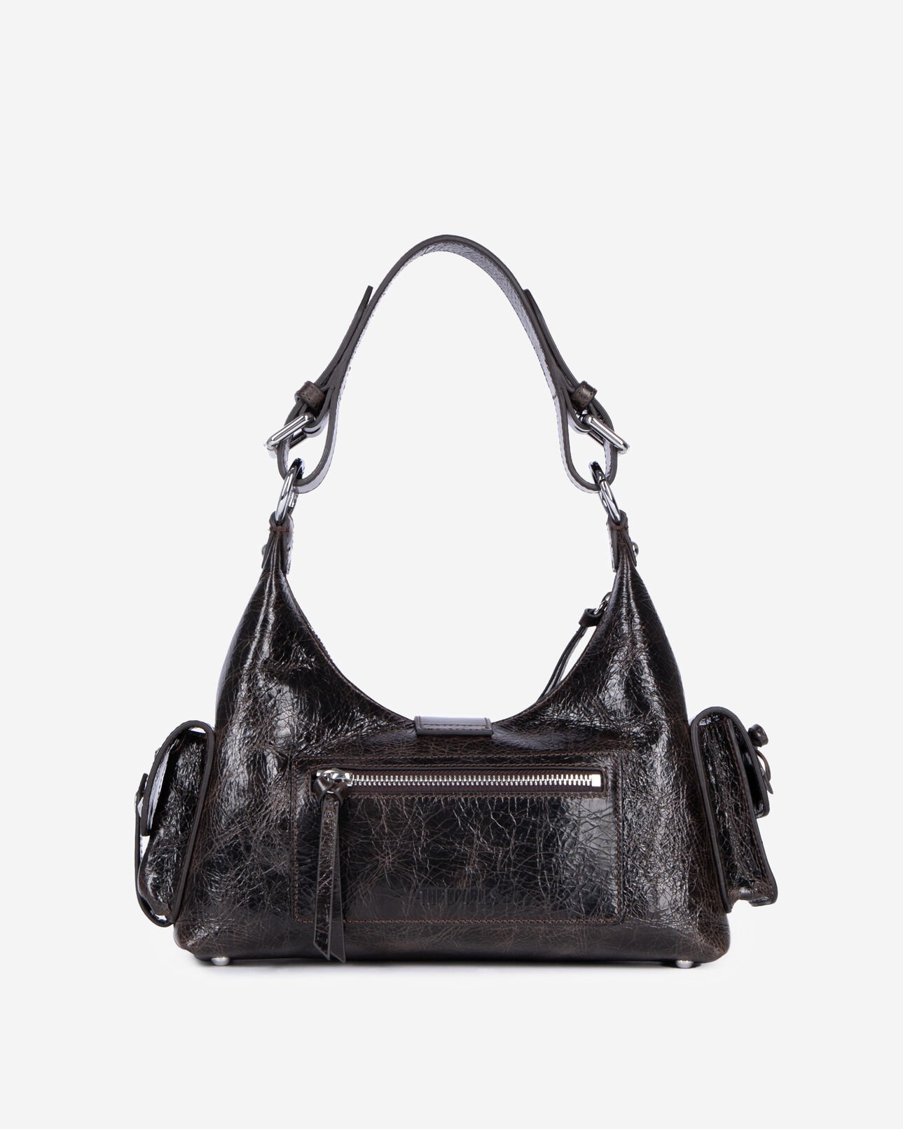 The Kooples MUJER BROWN bolso amelia tachuelas piel marrón