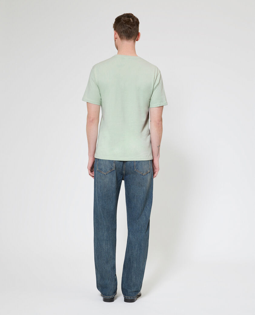 The Kooples H ALMOND GREEN t-shirt with green heart flocking