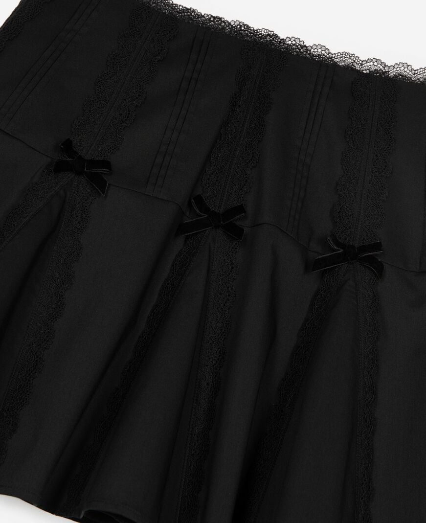 The Kooples F BLACK short skirt with black bow detail