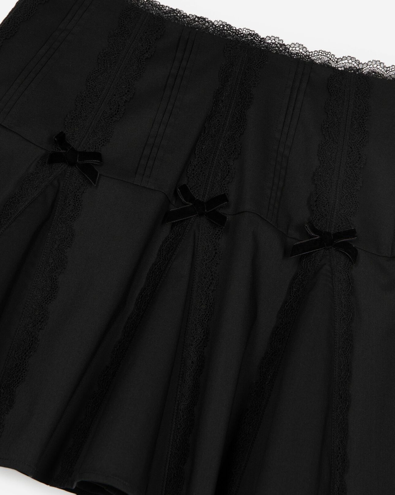 The Kooples DAMEN BLACK kurzer rock mit schleifen-details schwarz