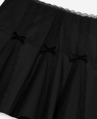 The Kooples F BLACK short skirt with black bow detail
