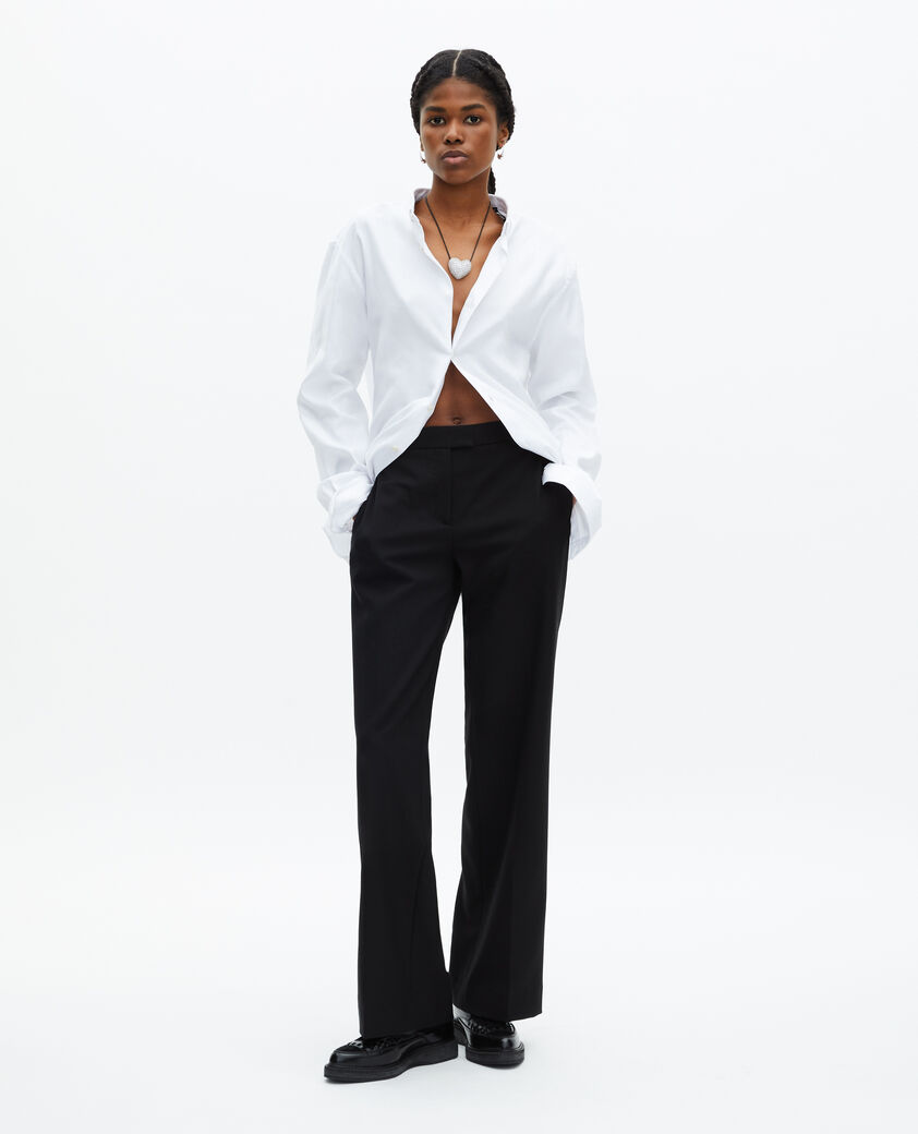 The Kooples FEMME BLACK pantalon de smoking large noir