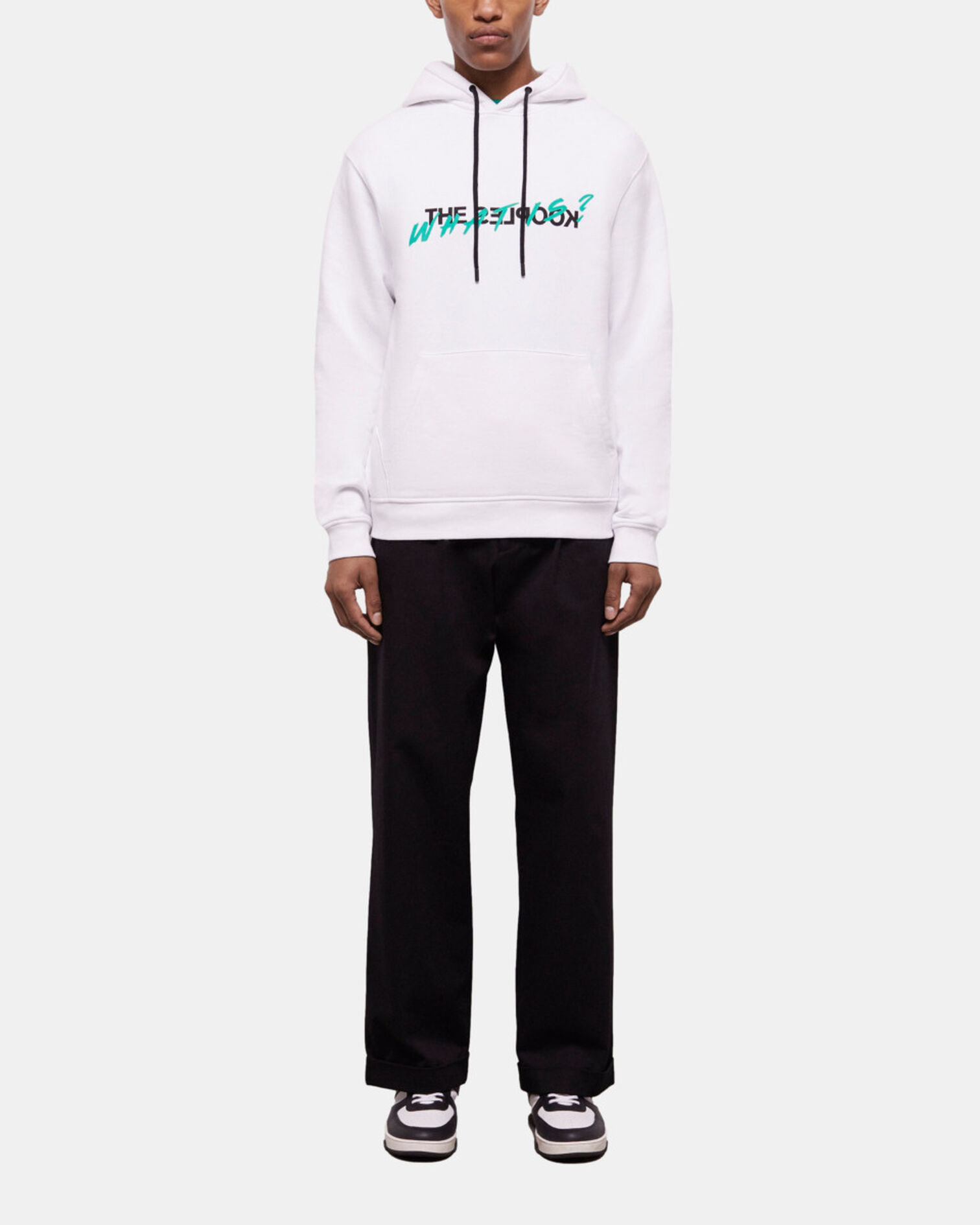 Weißes Sweatshirt mit „What is“-Schriftzug, WHITE, hi-res image number null