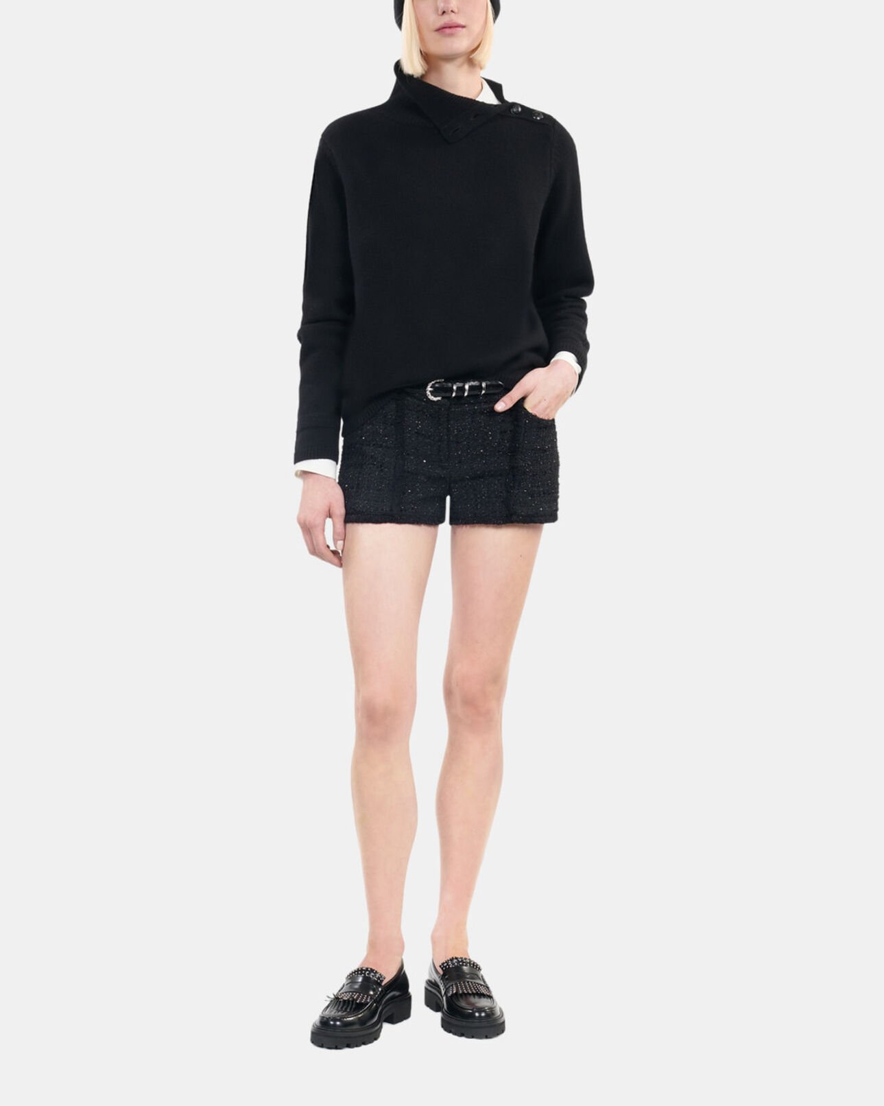 The Kooples FEMME BLACK pull en laine noir