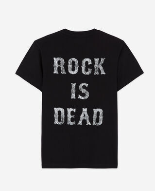 The Kooples F BLACK women's black screen print t-shirt