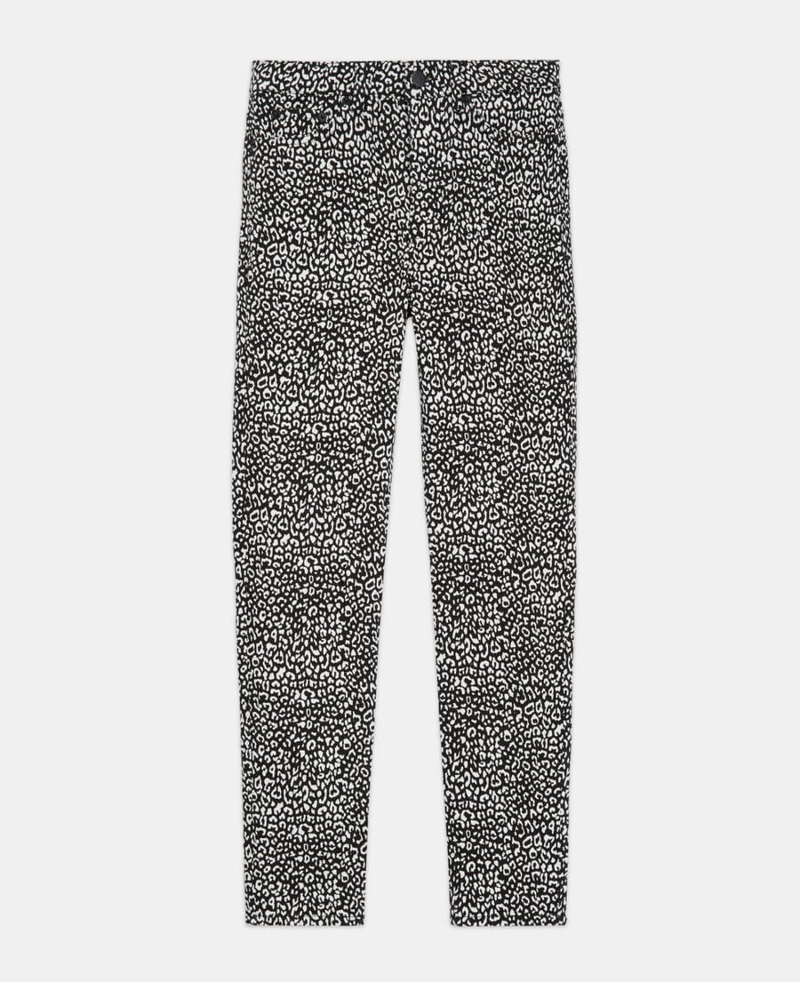 The Kooples F BLACK slim-fit leopard-print jeans