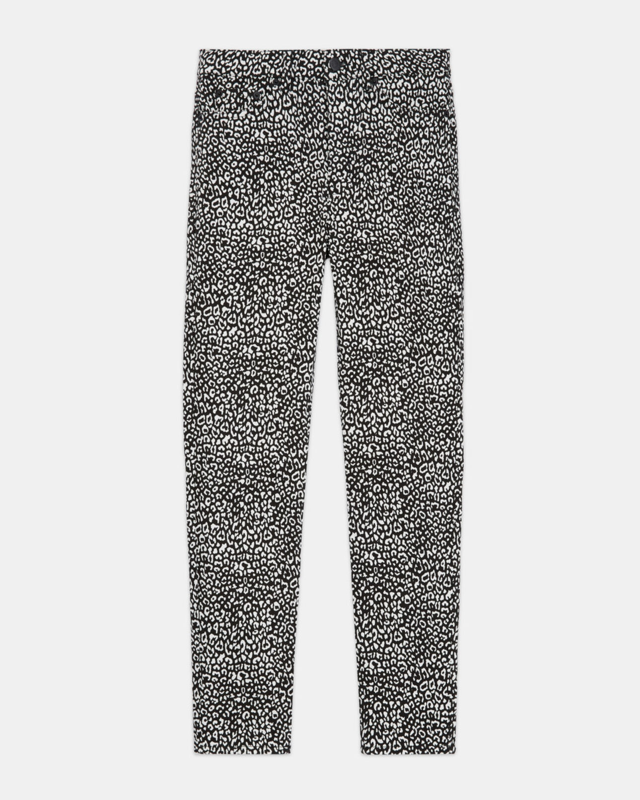 The Kooples MUJER BLACK vaqueros slim leopardo