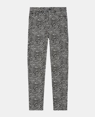 The Kooples F BLACK slim-fit leopard-print jeans
