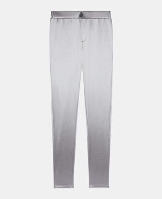 The Kooples F SILVER silver satin leggings