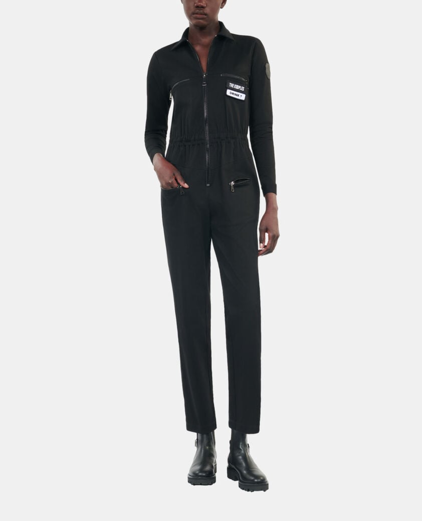 The Kooples FEMME BLACK combinaison the kooples x carolina ritzler noire en coton