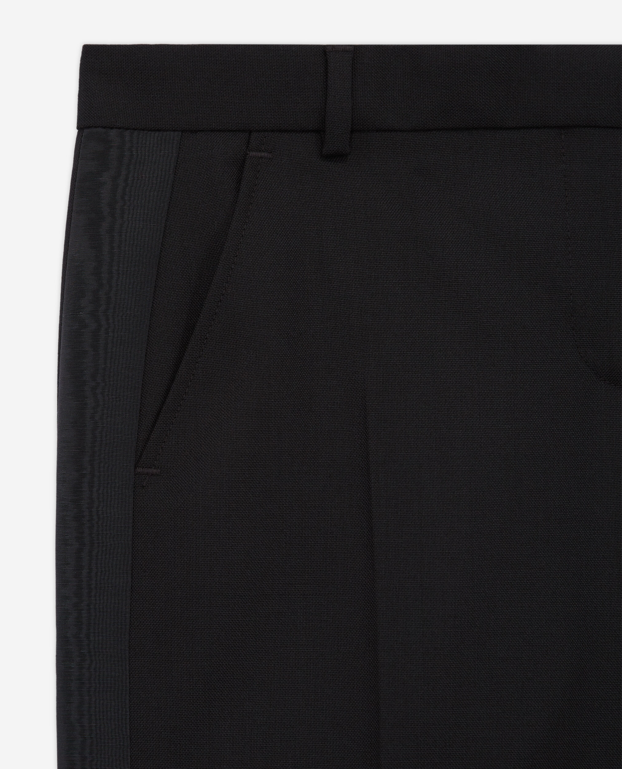 Pantalon en laine noir, BLACK, hi-res image number null