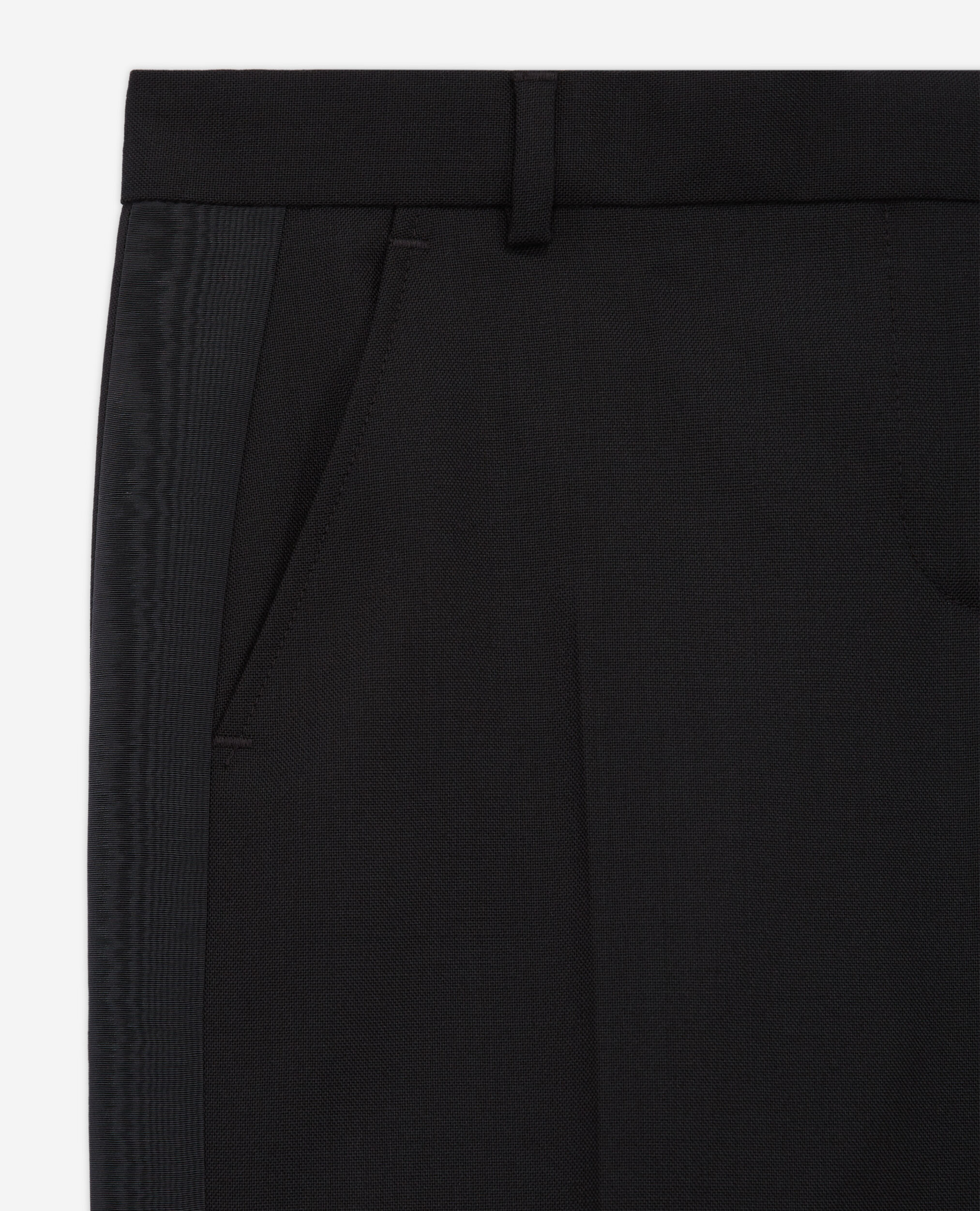Black wool pants, BLACK, hi-res image number null