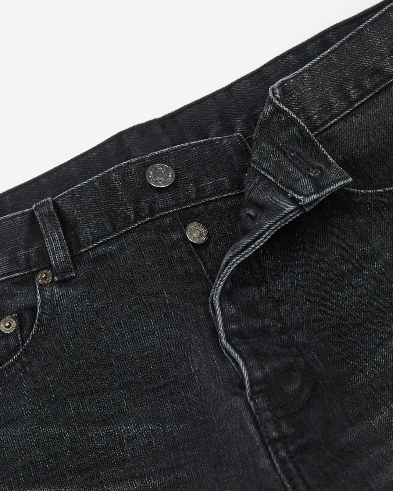 The Kooples MEN BLACK WASHED slim-fit faded black jeans