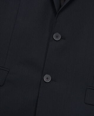 The Kooples HOMME DARK NAVY veste de costume prince galles en laine bleu marine