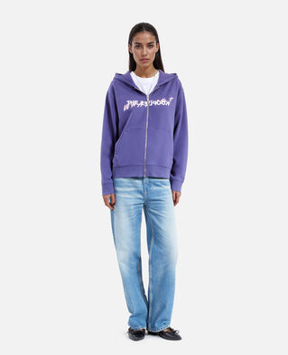 The Kooples WOMEN BLUE ATLANTIQUE what is purple hooded sweatshirt