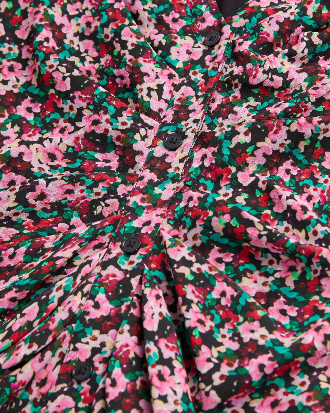 The Kooples MUJER MULTICOLOR vestido estampado corto fruncidos