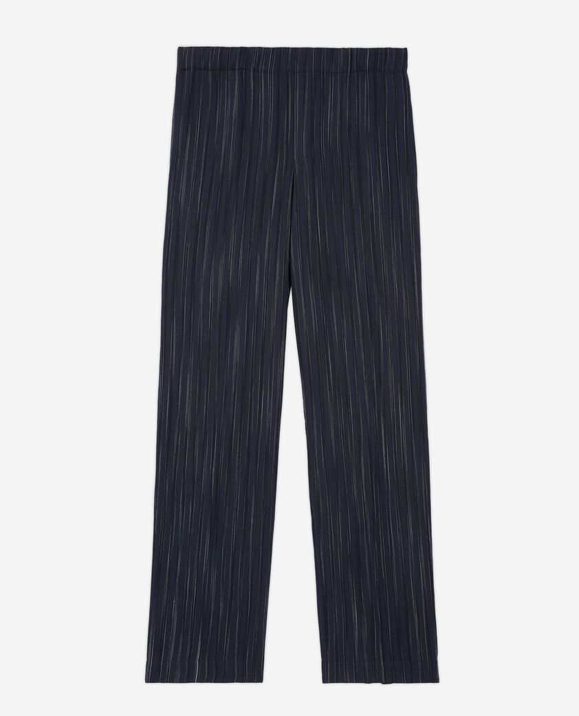 The Kooples H DARK NAVY-ECRU navy blue striped pants
