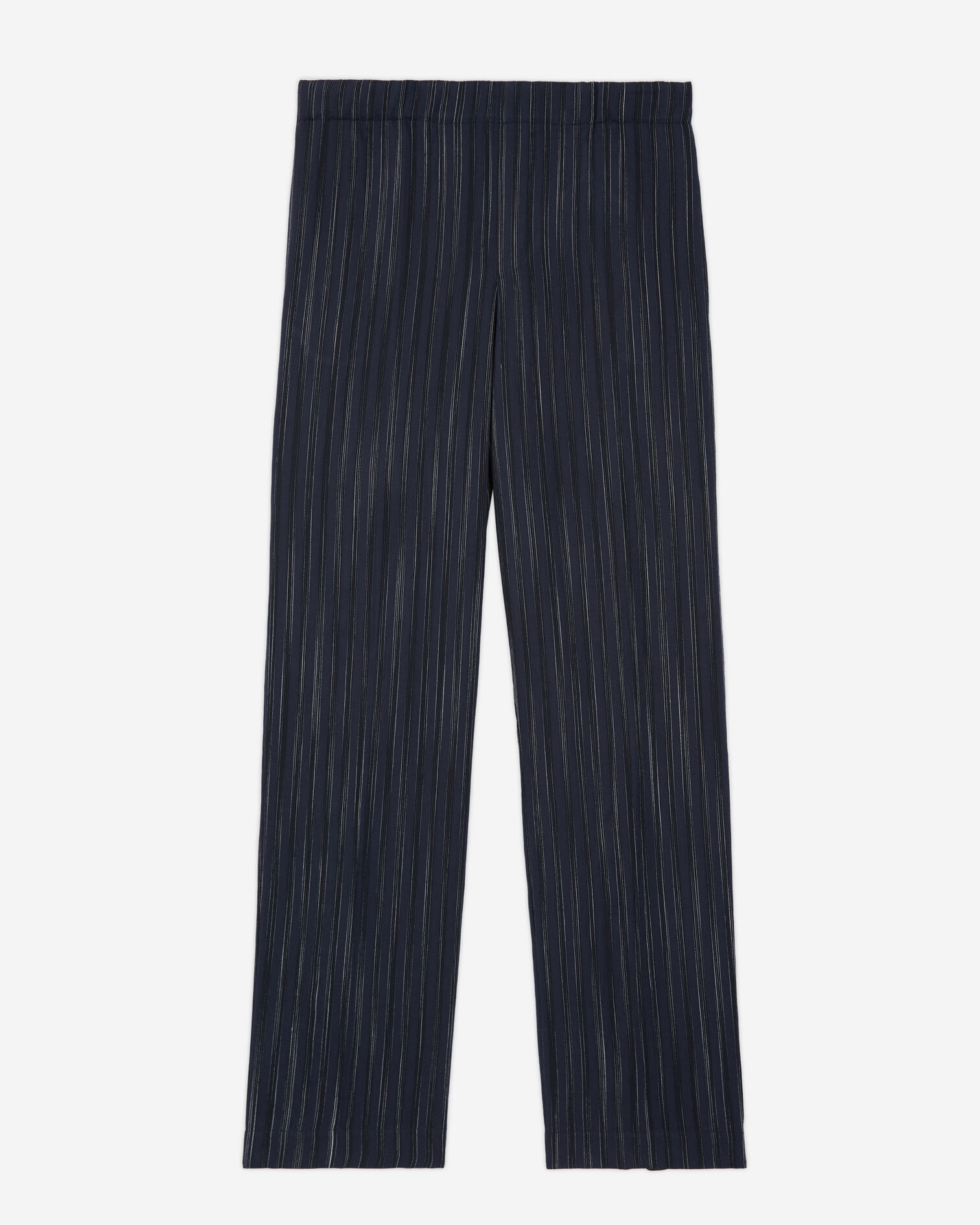 Navy blue striped pants, DARK NAVY-ECRU, hi-res image number null