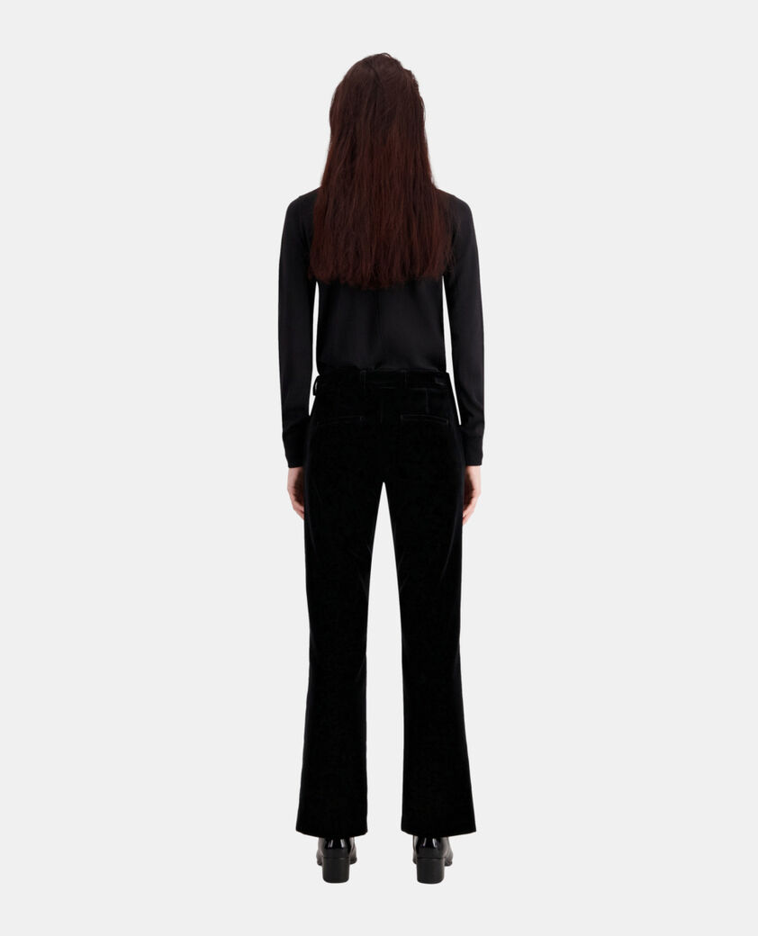 The Kooples WOMEN BLACK black velvet suit trousers