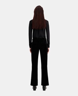 The Kooples FEMME BLACK pantalon tailleur noir en velours