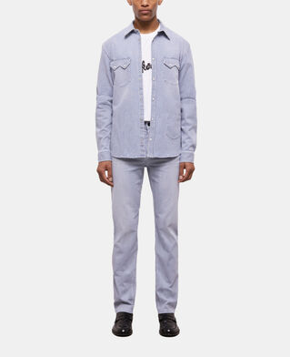 The Kooples H BLUE DENIM striped shirt