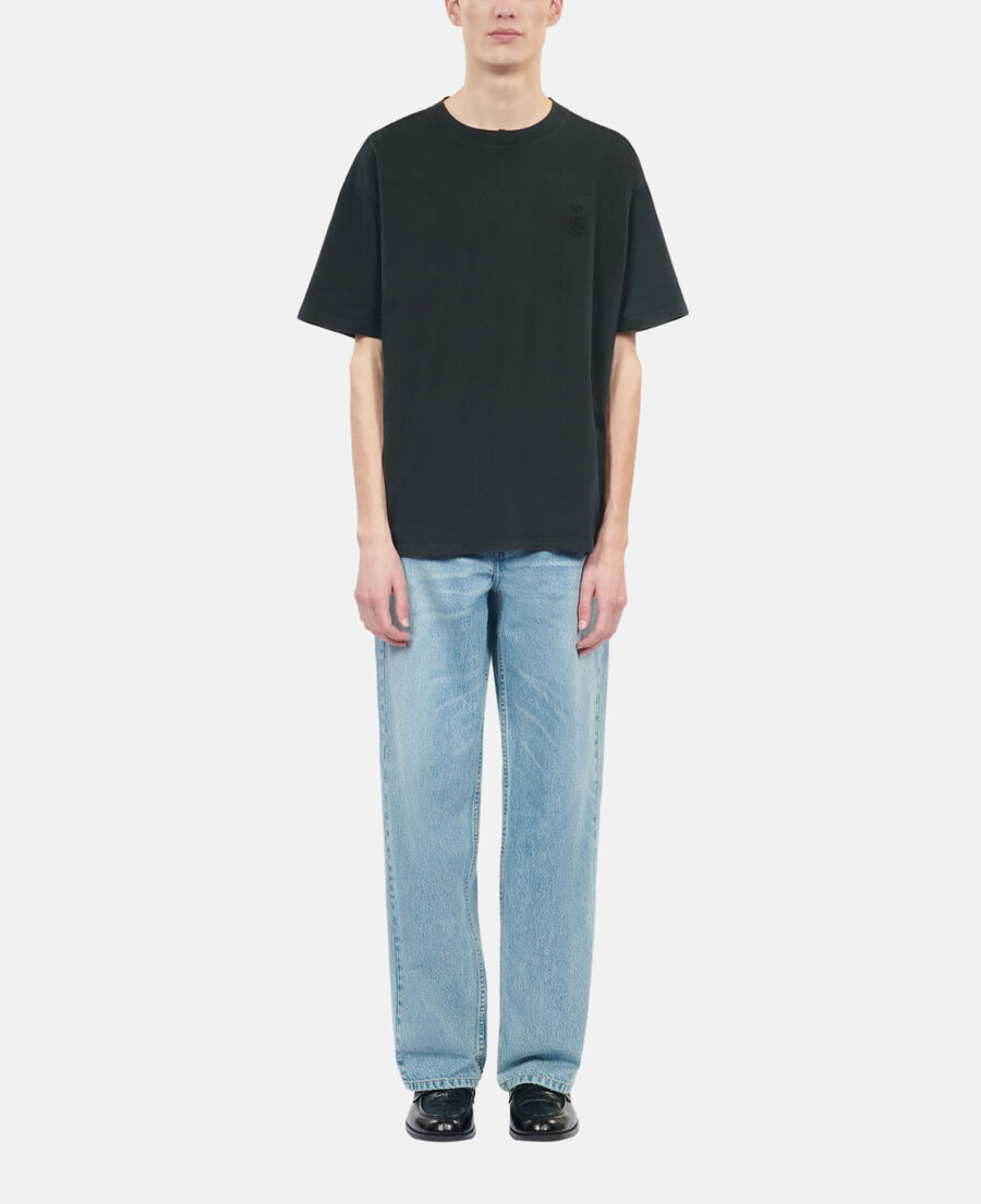 The Kooples H BLACK WASHED black logo t-shirt