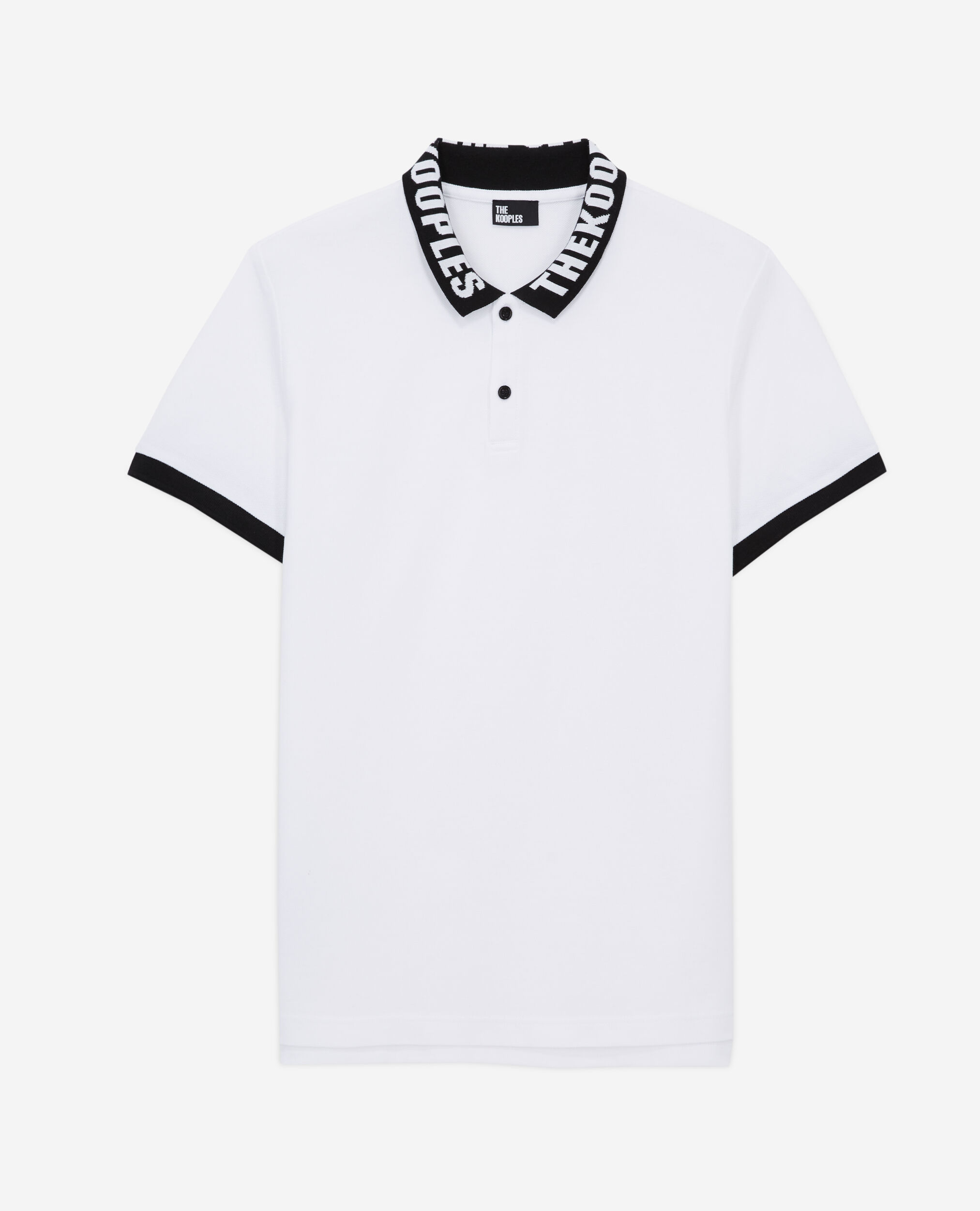 White logo polo shirt, WHITE, hi-res image number null