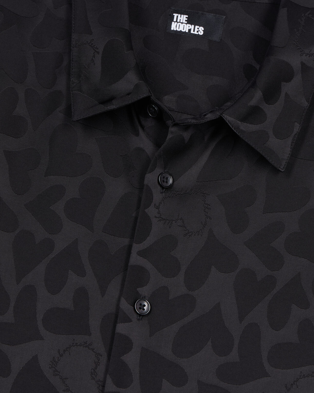 The Kooples HOMME BLACK chemise jacquard noire
