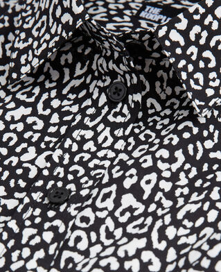 The Kooples F BLACK WHITE black leopard-print shirt