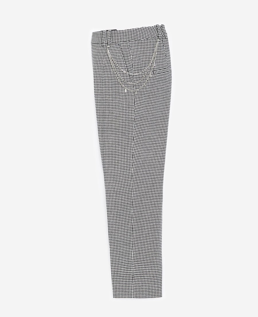 Pantalon droit motif pied de poule The Kooples France
