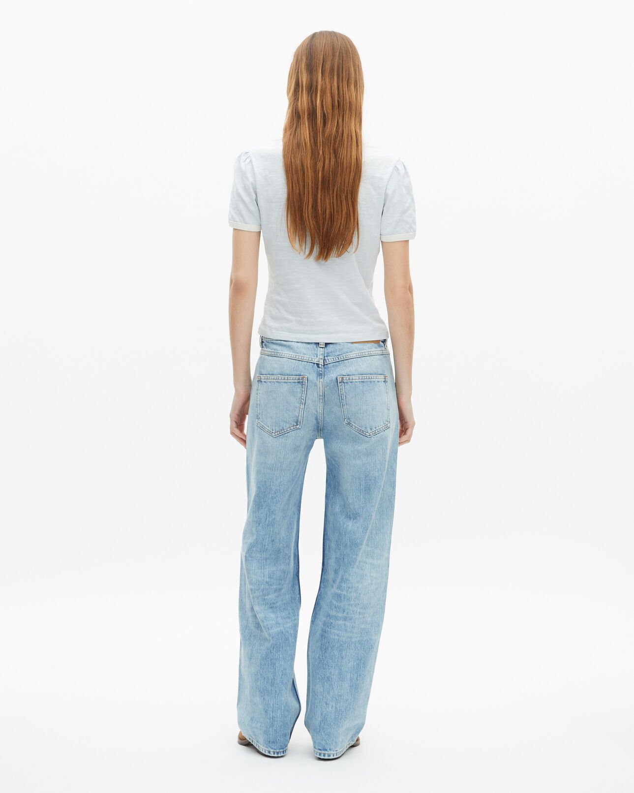 The Kooples MUJER BABY BLUE vaqueros rectos azul claro
