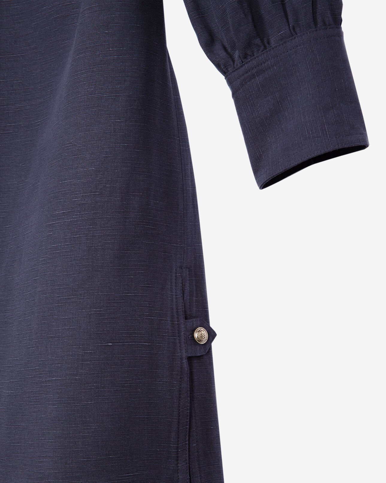 The Kooples FEMME NAVY robe courte en lin bleu marine