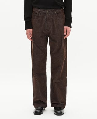 The Kooples MEN TABACCO brown corduroy baggy jeans
