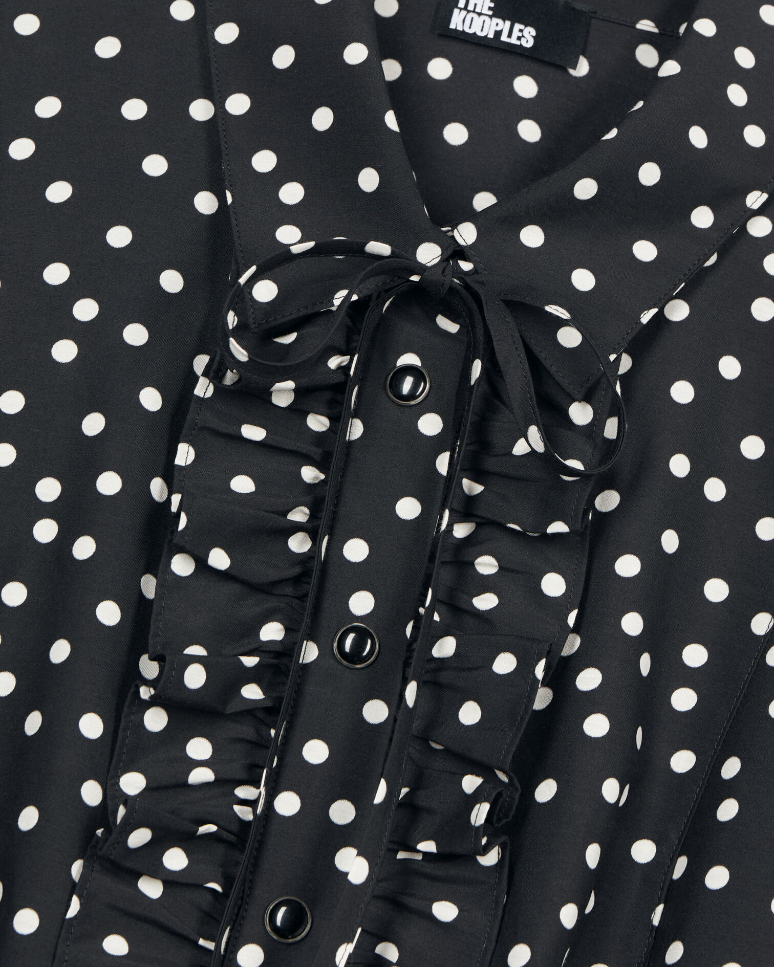 Schwarzes Hemd mit Punkten, BLACK WHITE, hi-res image number null