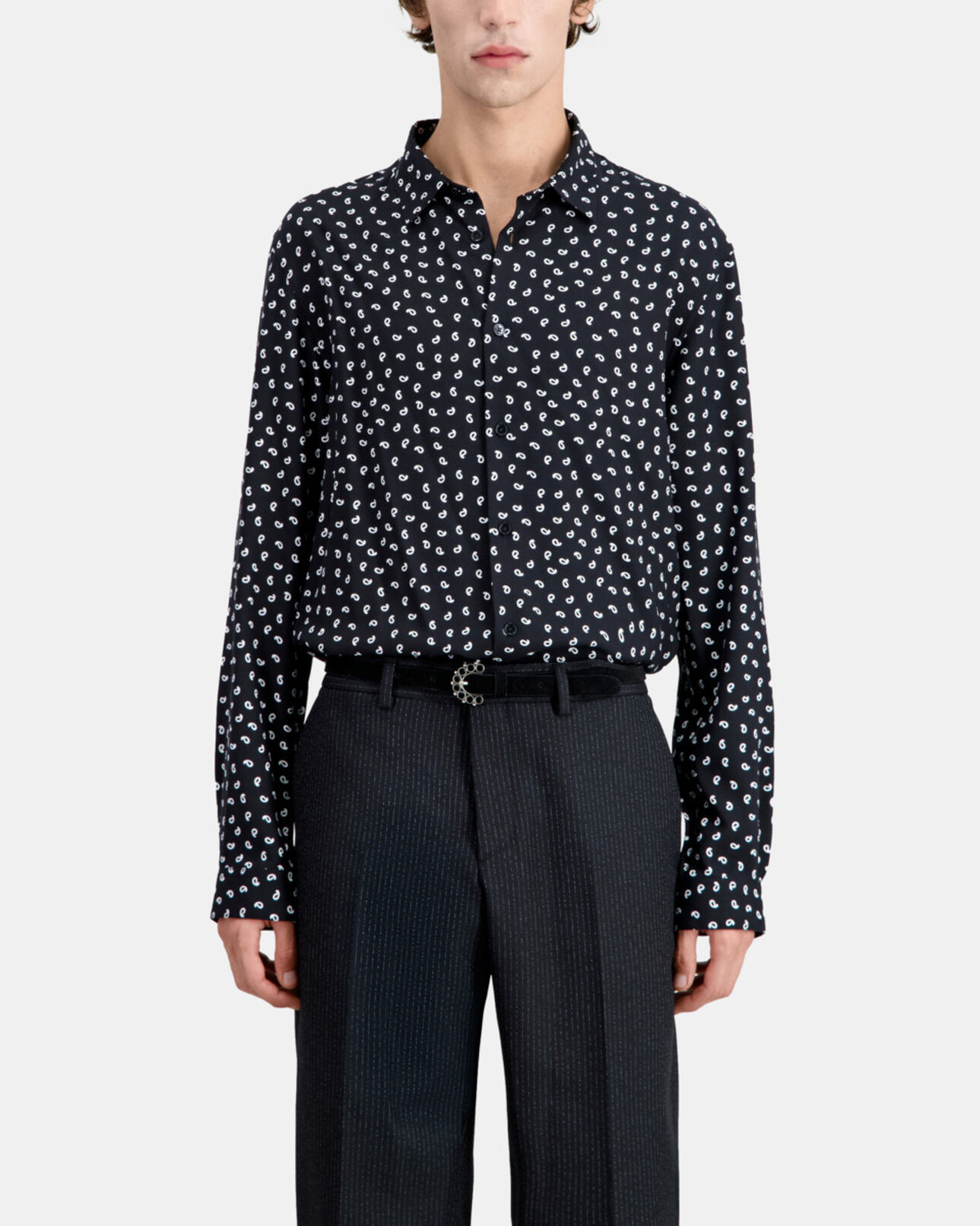 The Kooples HOMBRE BLACK WHITE camisa estampada