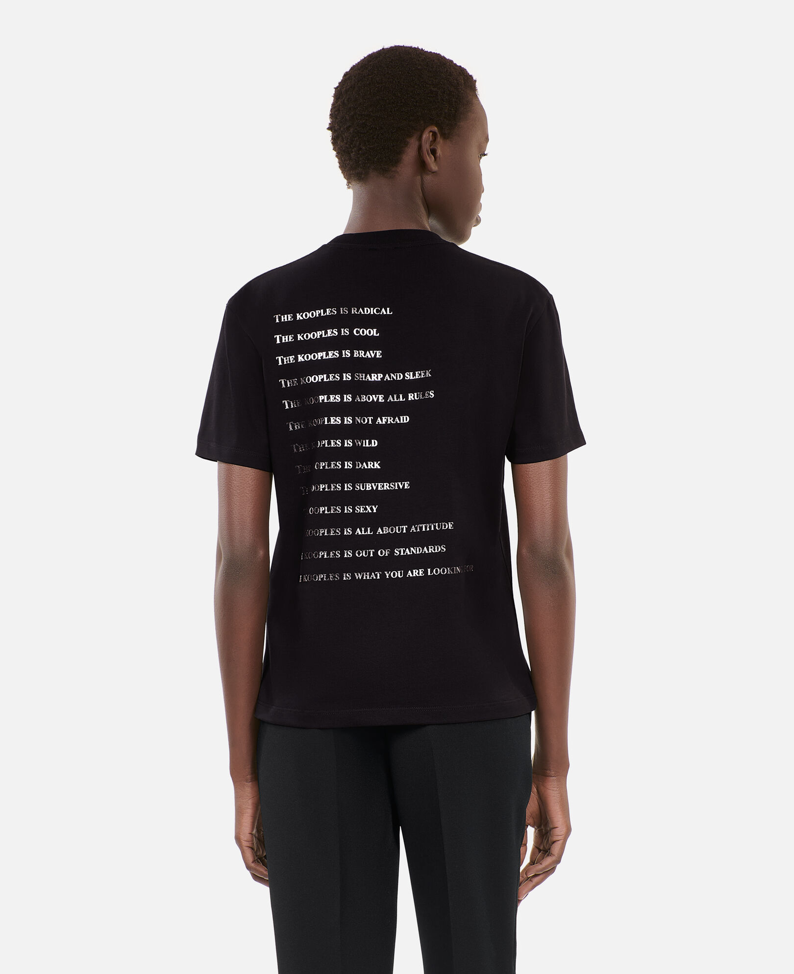 The Kooples MUJER BLACK camiseta mujer what is negra estrás