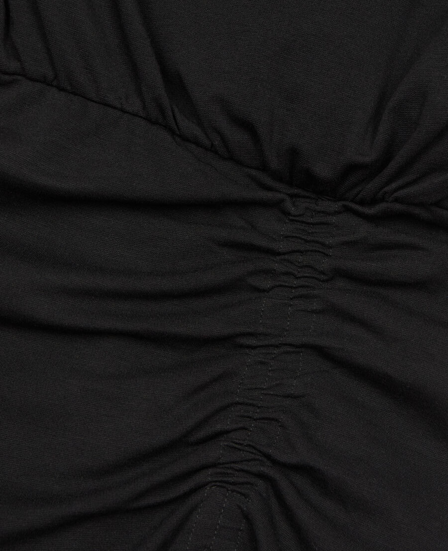 The Kooples FEMME BLACK robe courte avec fronces noire